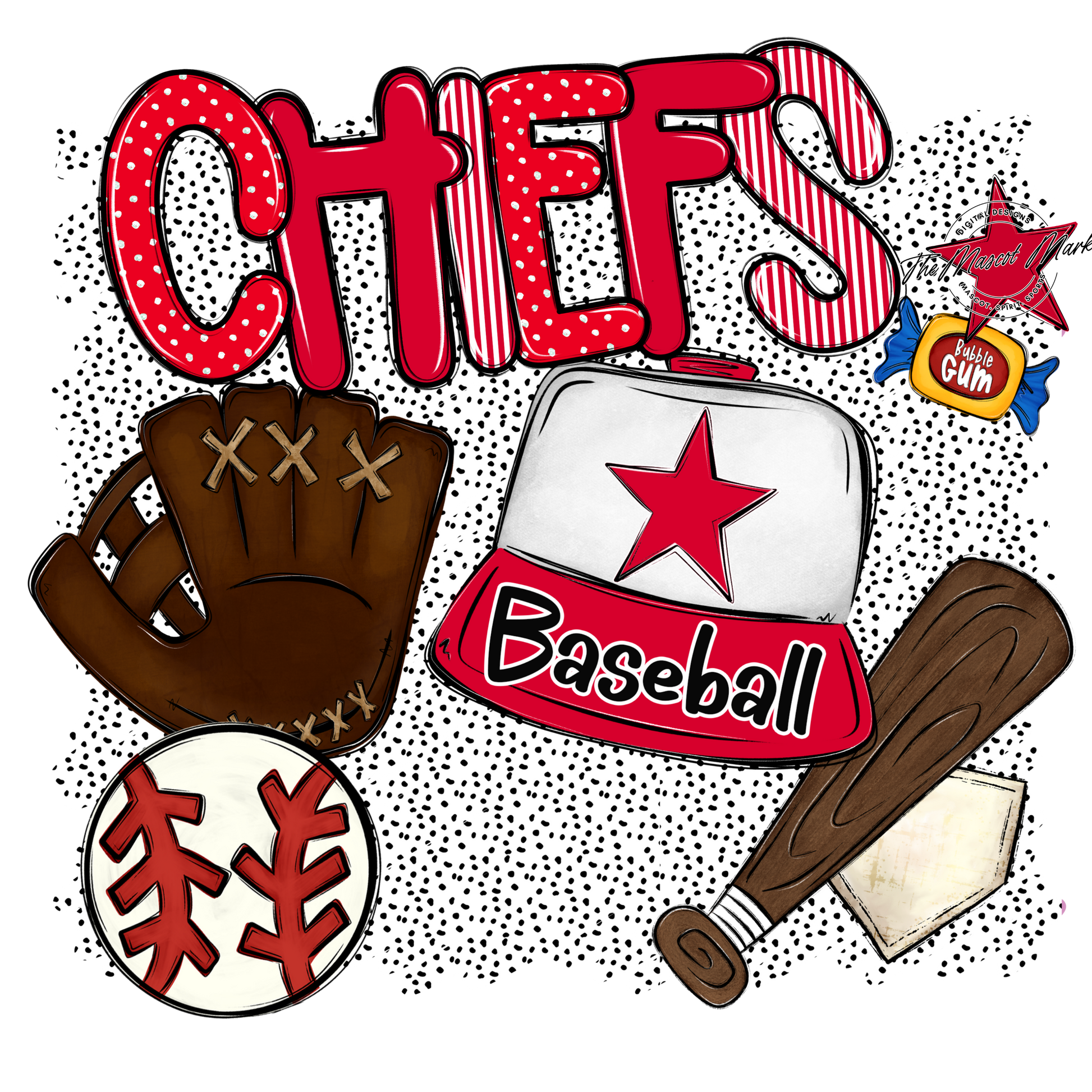 Chiefs Baseball Spirit-Red