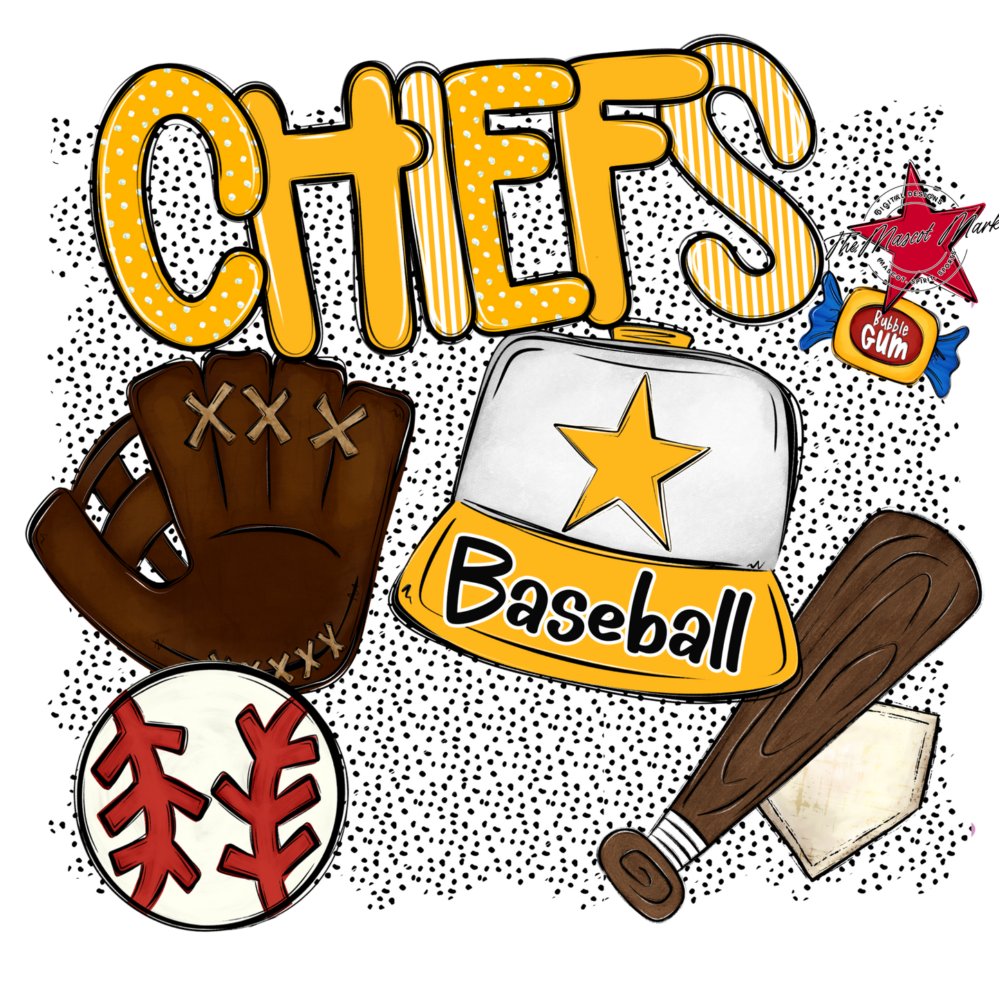 Chiefs Baseball Spirit-Yellow