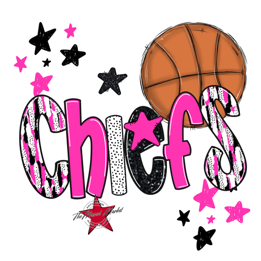 Chiefs Basketball Scrape-Pink