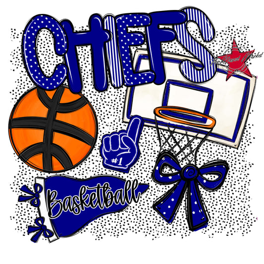 Chiefs Basketball Spirit-Blue