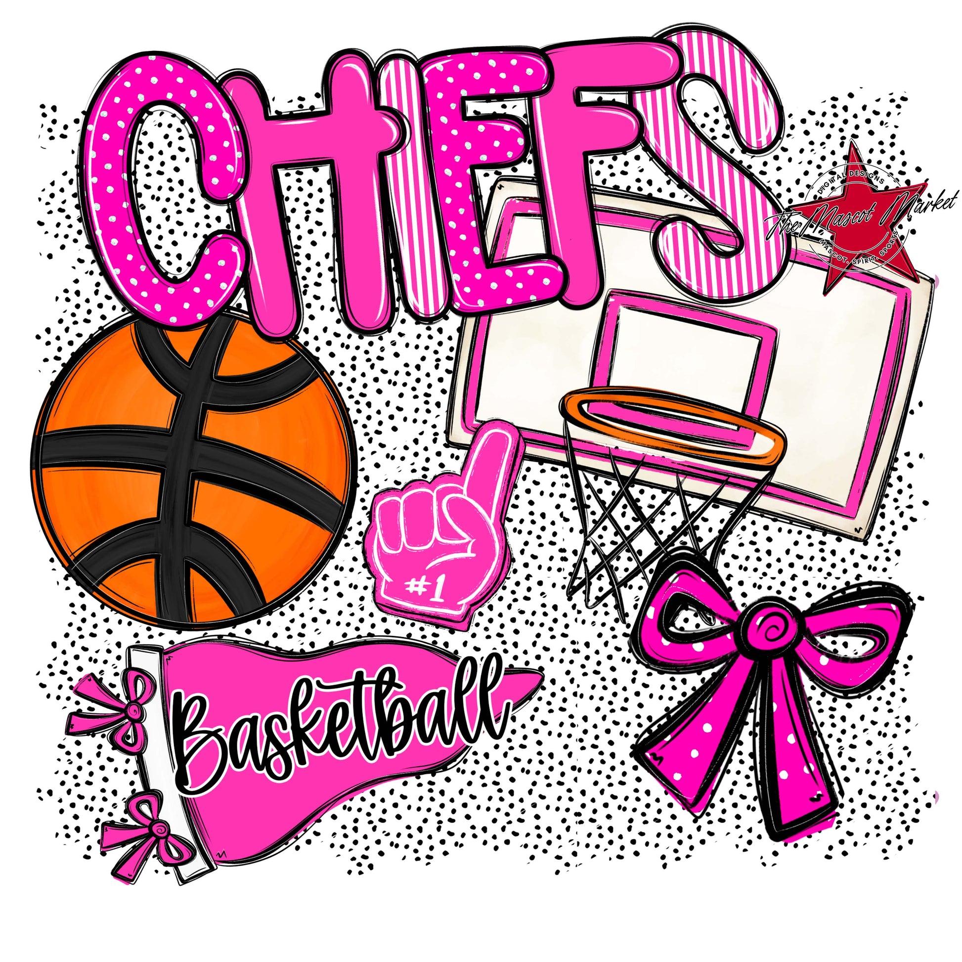 Chiefs Basketball Spirit-Pink