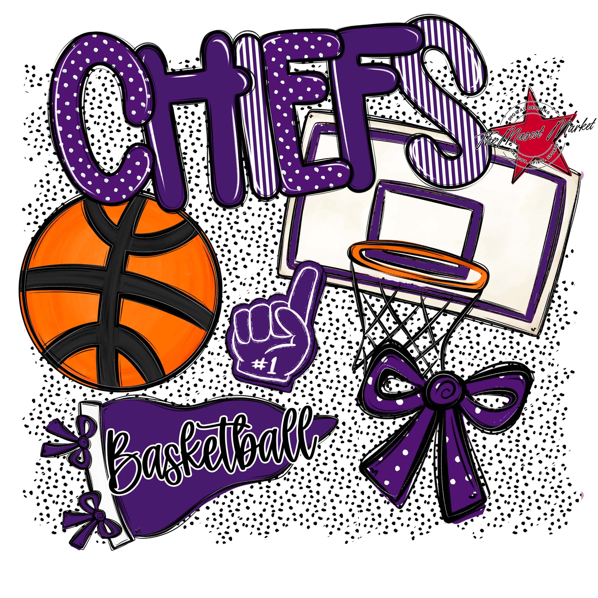 Chiefs Basketball Spirit-Purple
