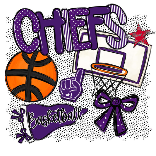 Chiefs Basketball Spirit-Purple