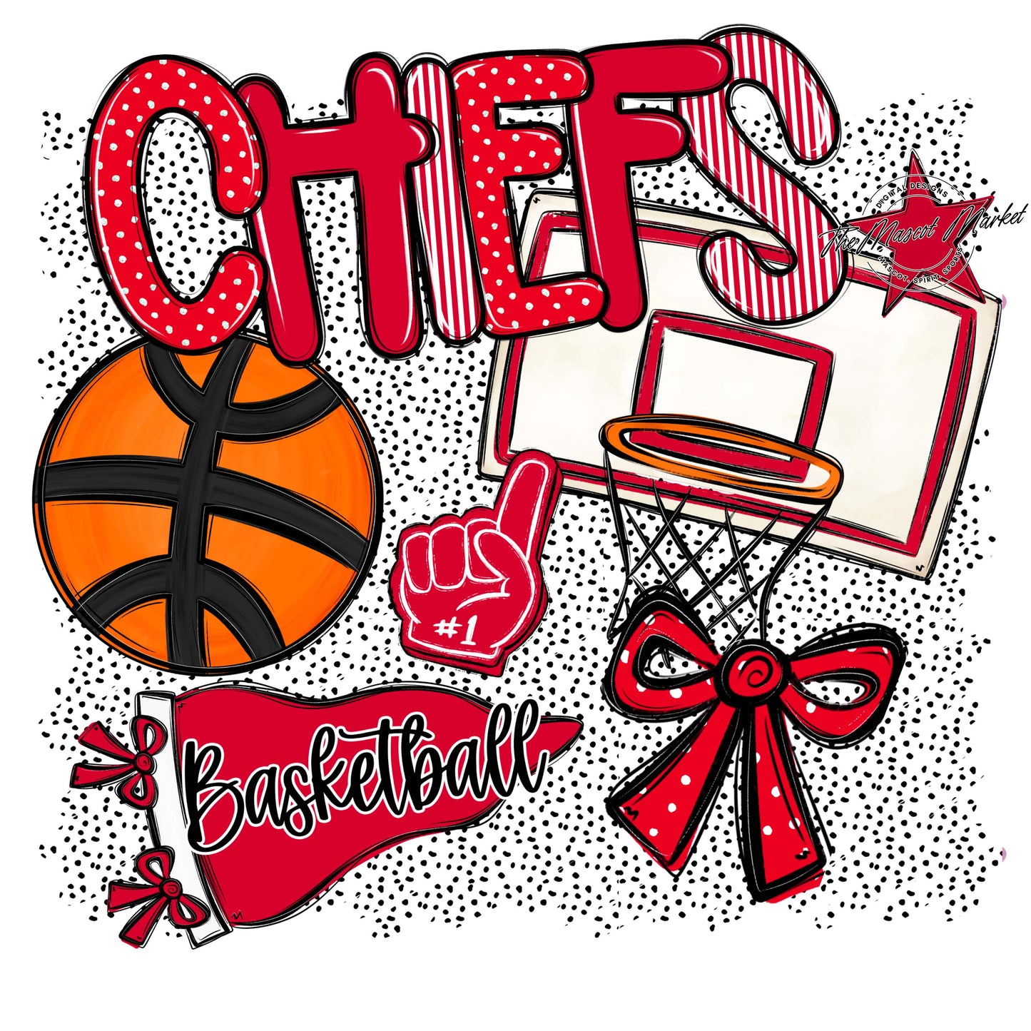 Chiefs Basketball Spirit-Red