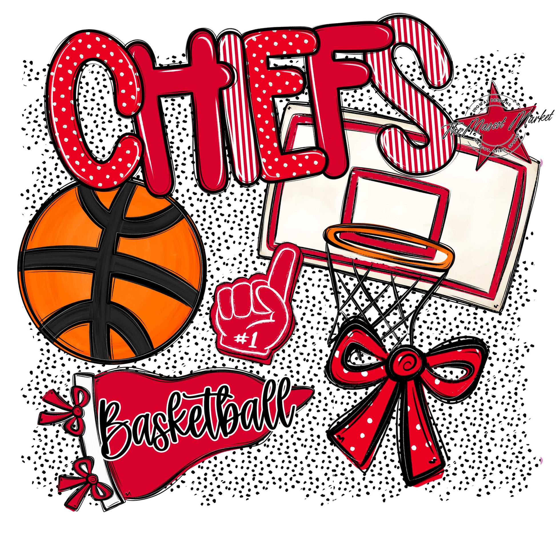 Chiefs Basketball Spirit-Red