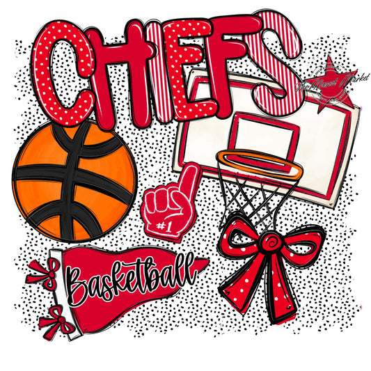Chiefs Basketball Spirit-Red
