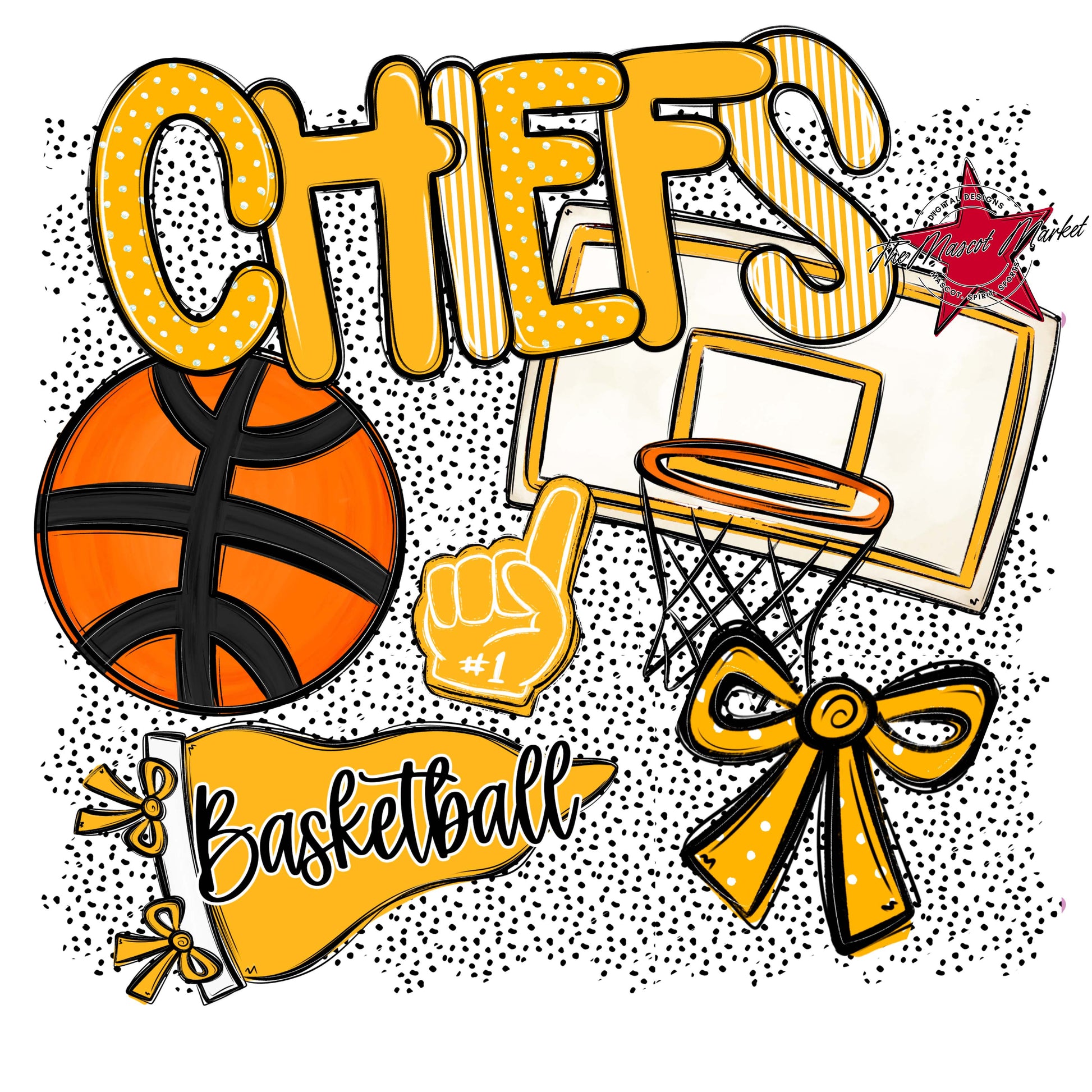 Chiefs Basketball Spirit-Yellow