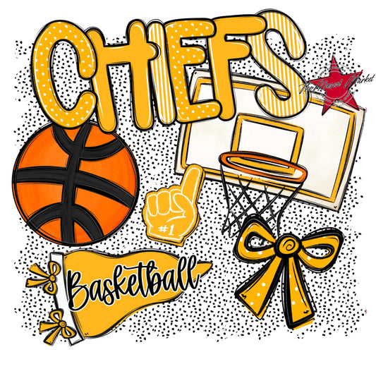 Chiefs Basketball Spirit-Yellow