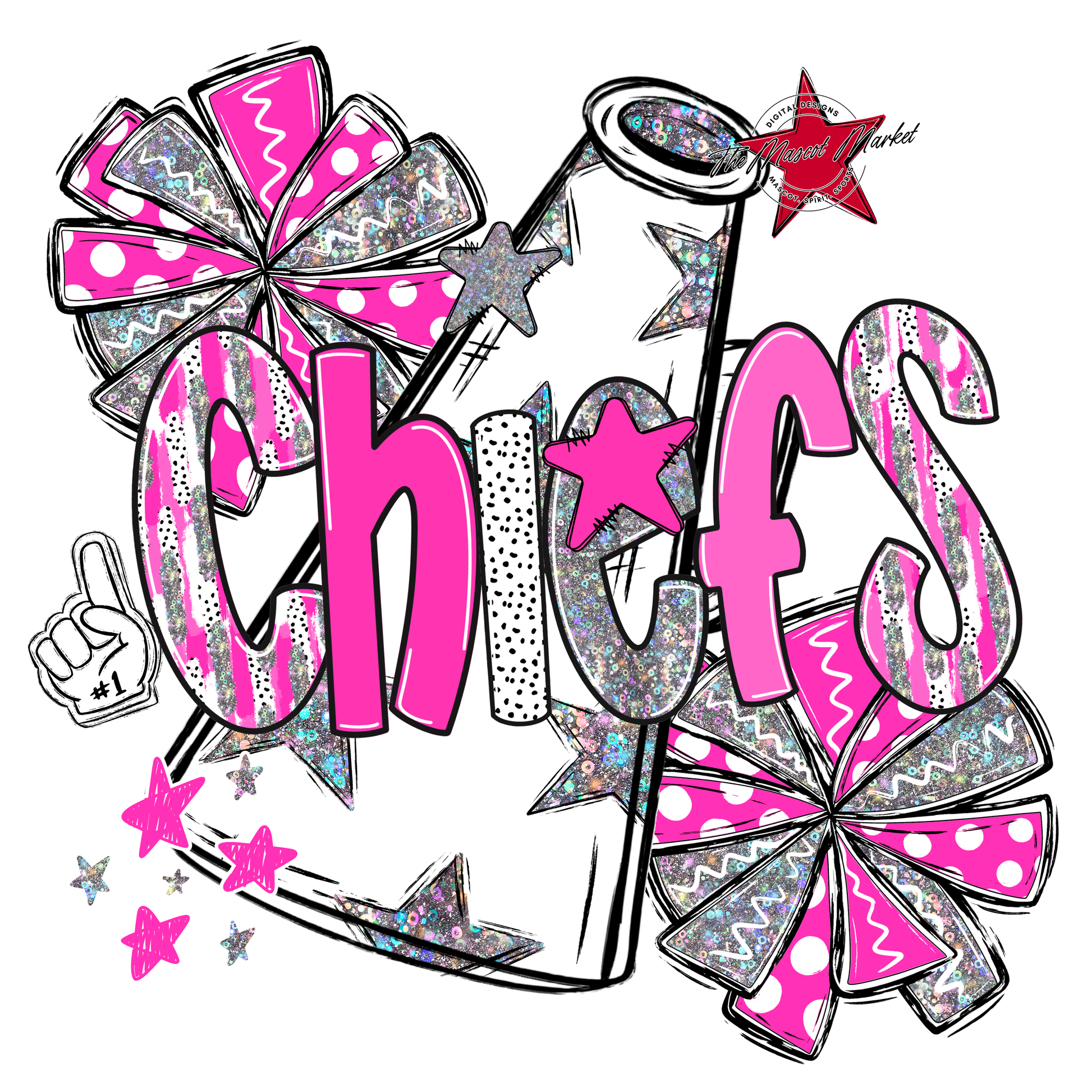 Chiefs Cheer Megaphone Scrape-Pink