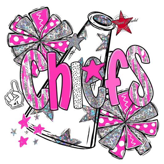Chiefs Cheer Megaphone Scrape-Pink
