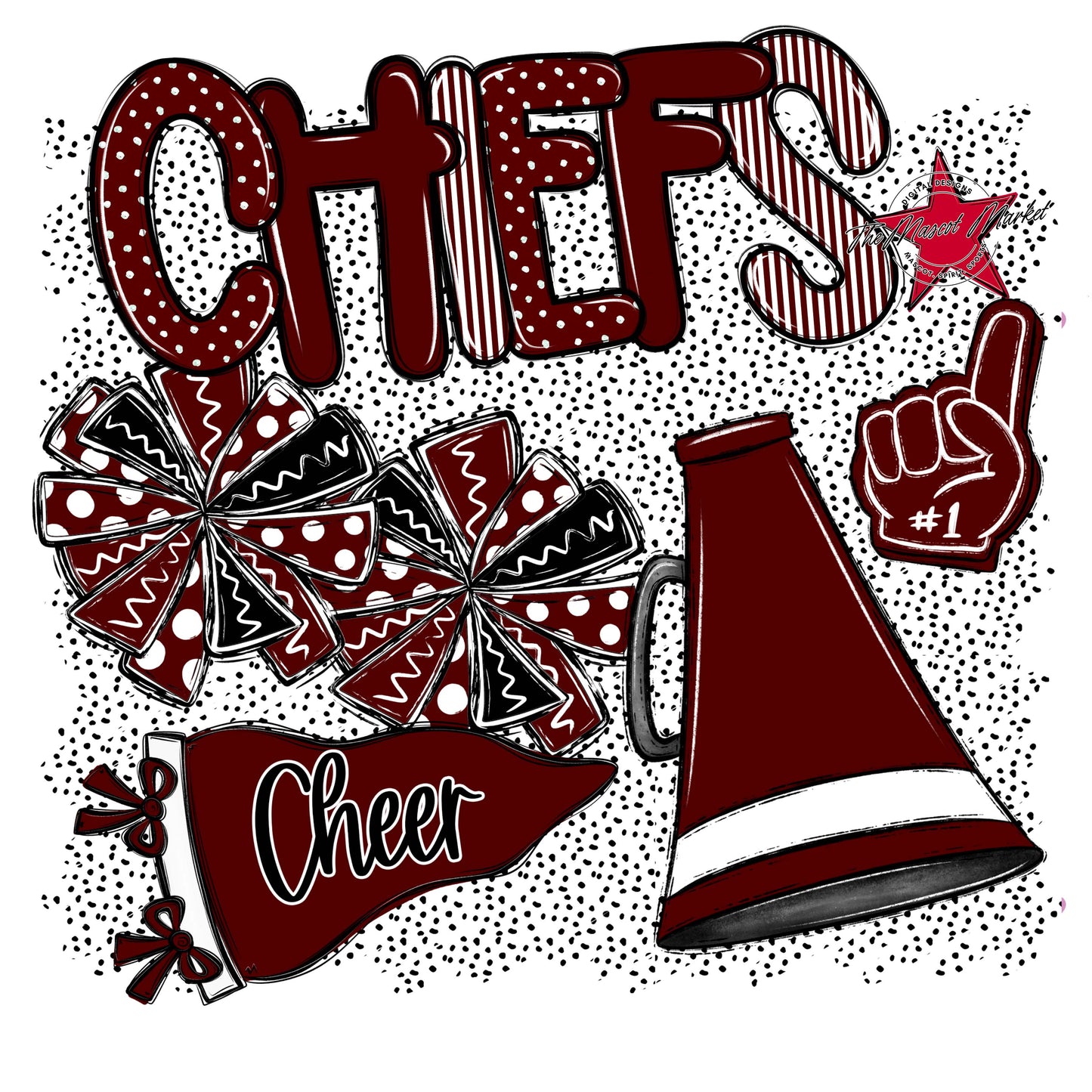 Chiefs Cheer Spirit-Maroon