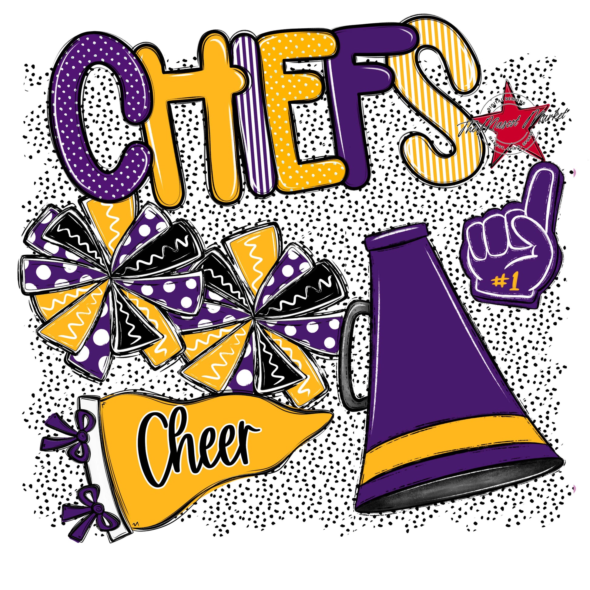 Chiefs Cheer Spirit-Purple & Yellow