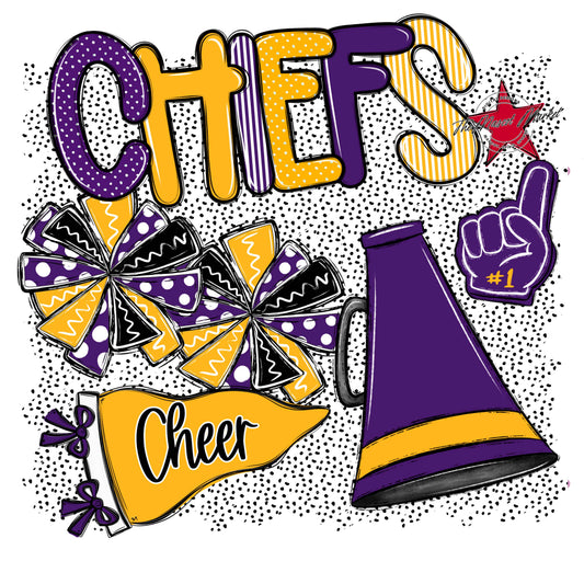 Chiefs Cheer Spirit-Purple & Yellow