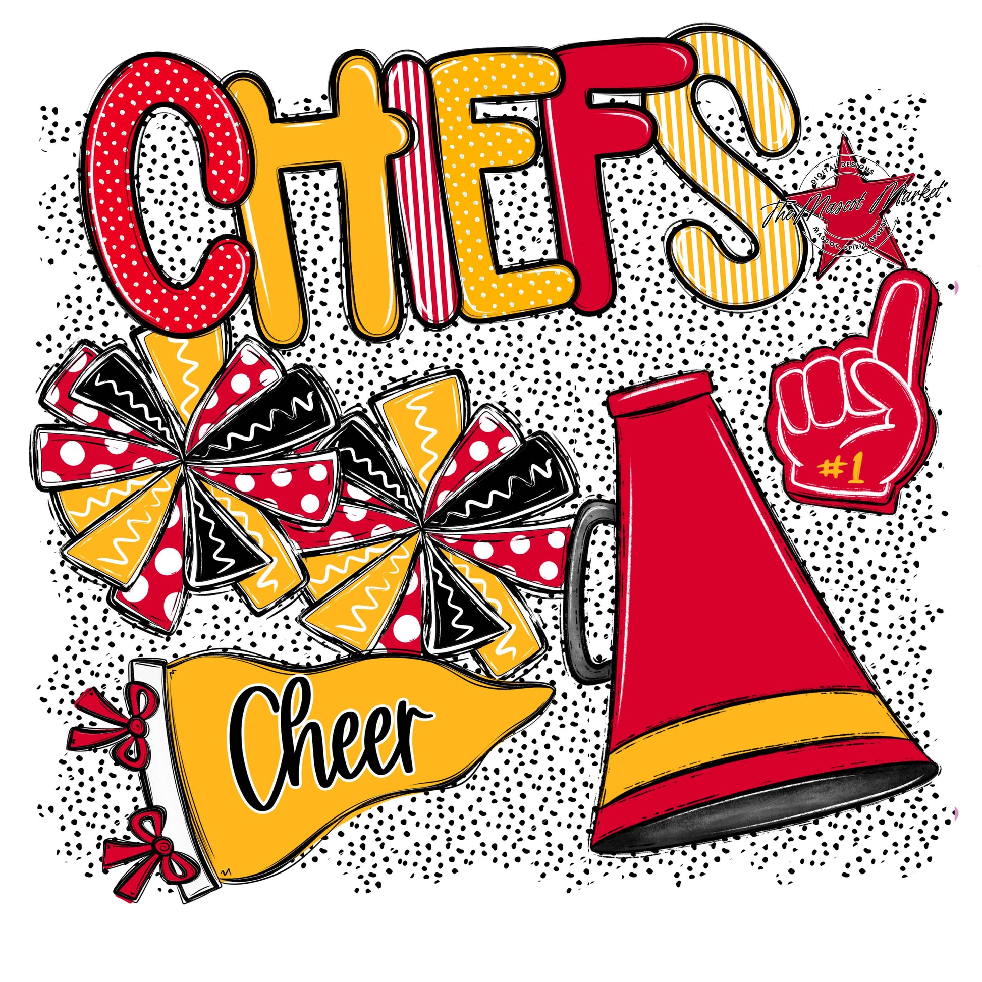 Chiefs Cheer Spirit-Red & Yellow