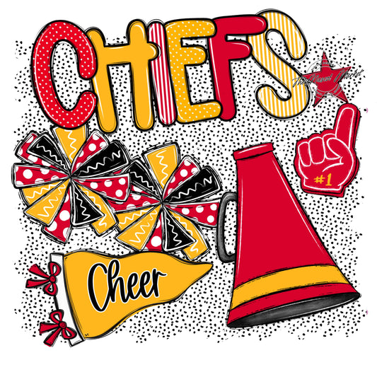 Chiefs Cheer Spirit-Red & Yellow