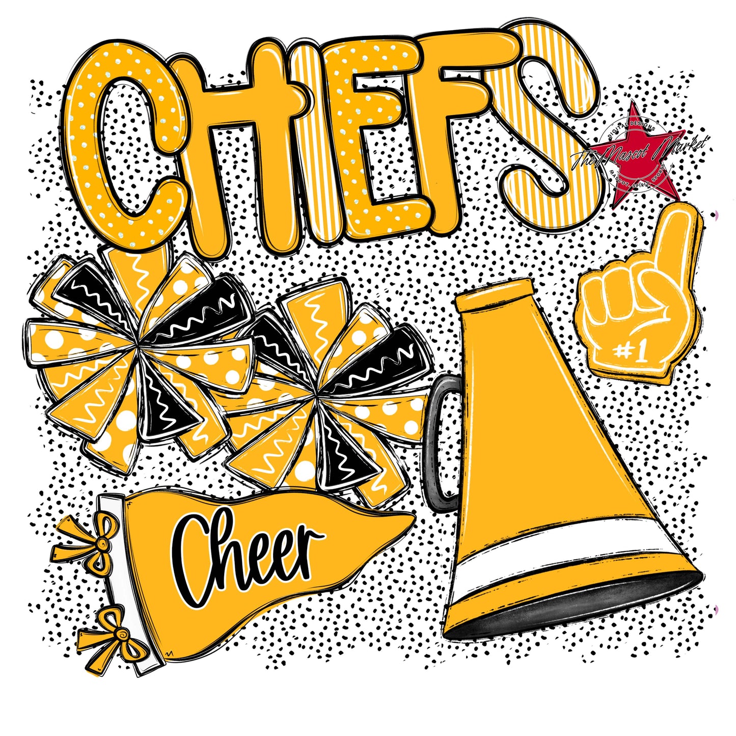 Chiefs Cheer Spirit-Yellow