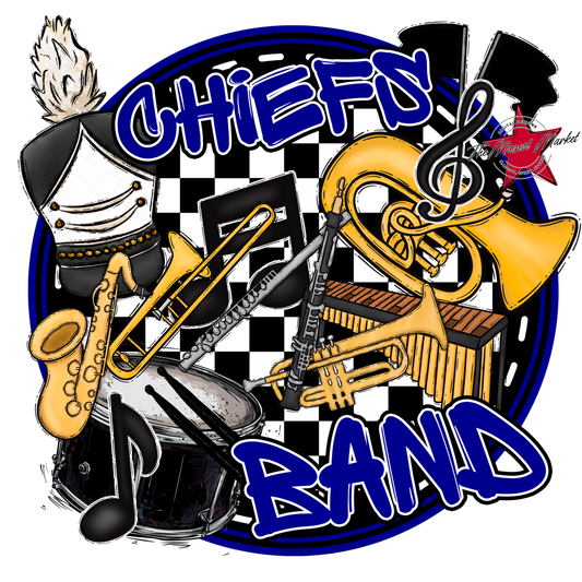 Chiefs Circle Band Design-Blue