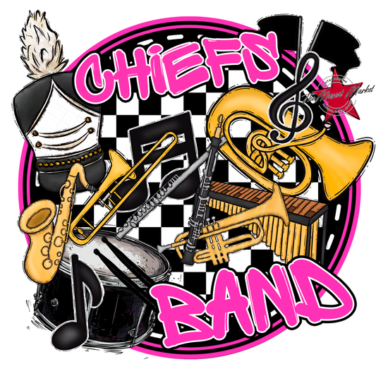 Chiefs Circle Band Design-Pink