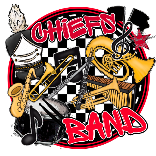 Chiefs Circle Band Design-Red