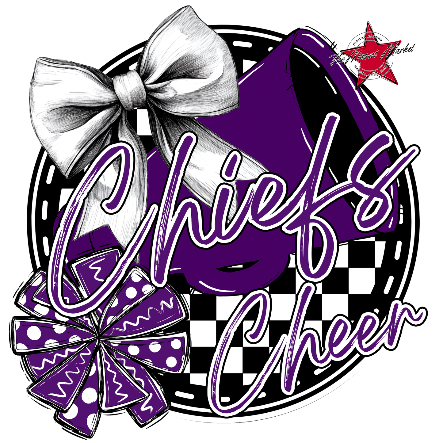 Chiefs Circle Cheer Design-Purple