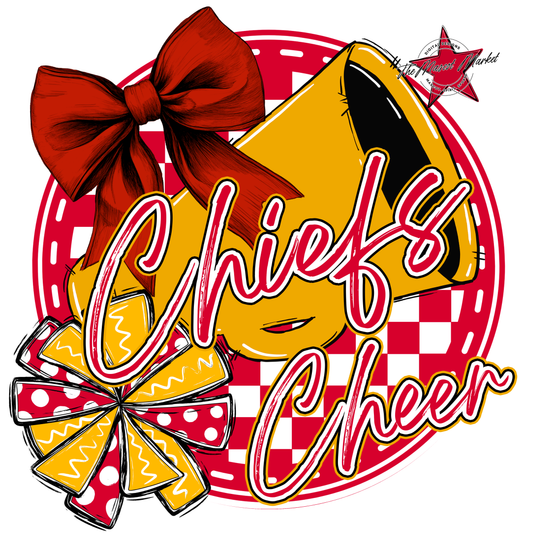 Chiefs Circle Cheer Design-Red-Yellow