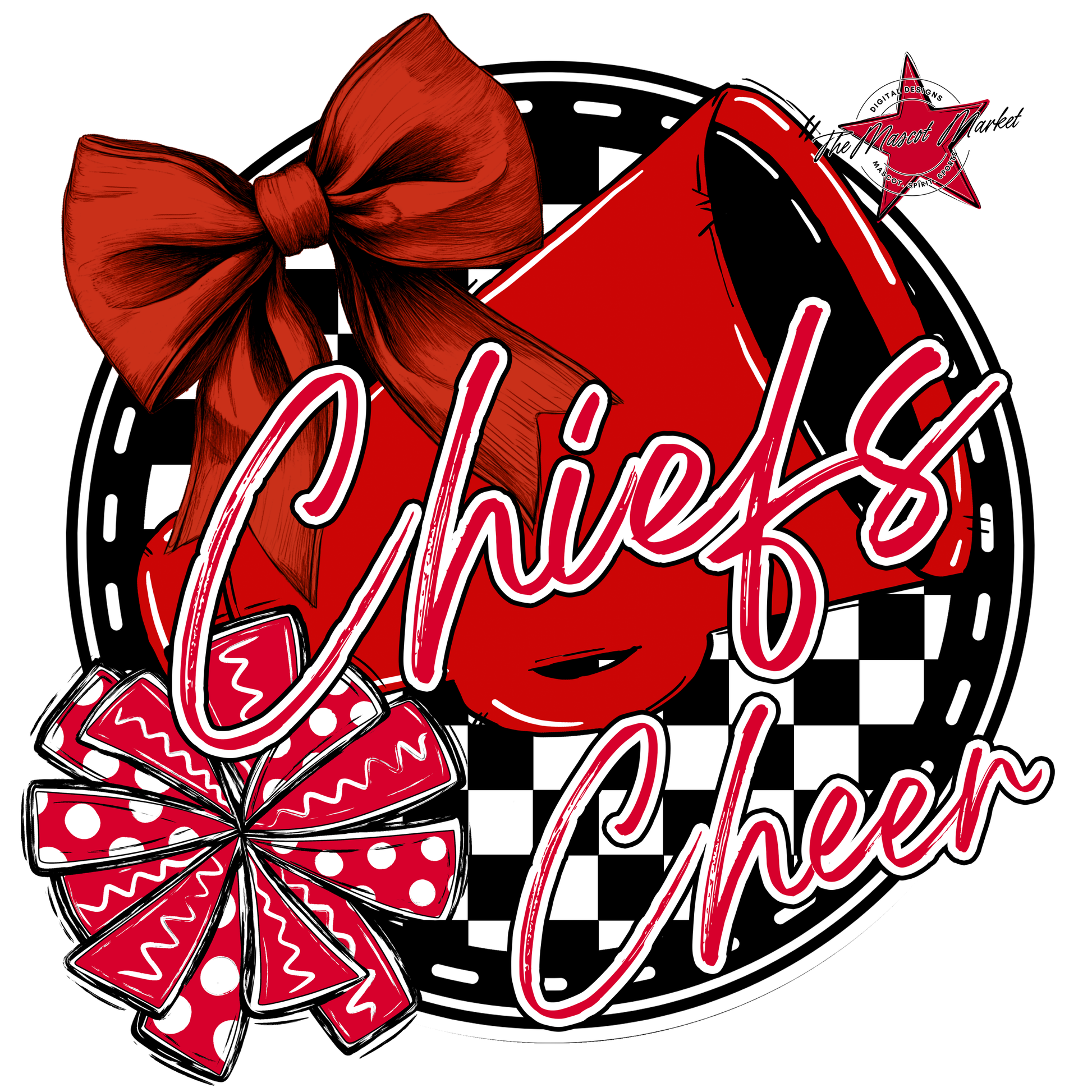 Chiefs Circle Cheer Design-Red