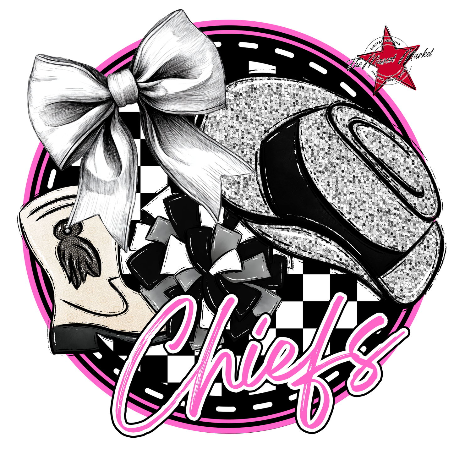 Chiefs Circle Drillteam Design-Baby Pink