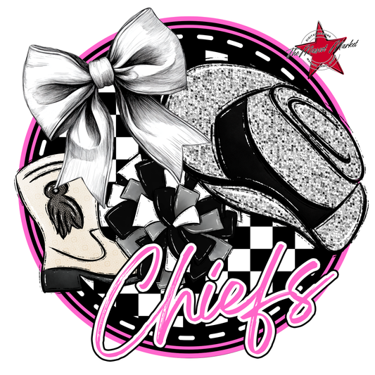 Chiefs Circle Drillteam Design-Baby Pink