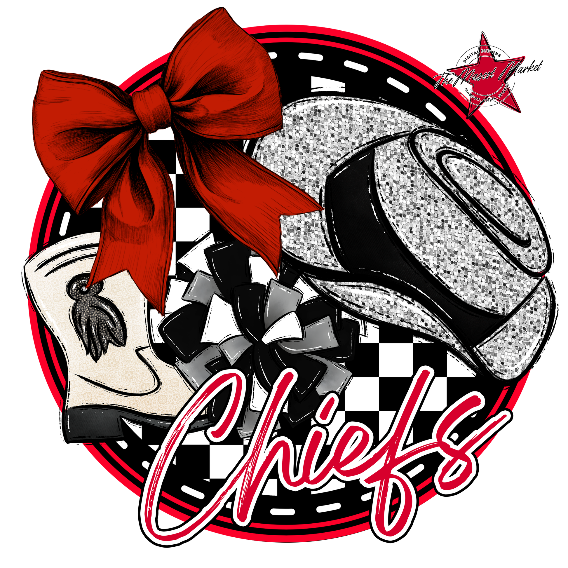 Chiefs Circle Drillteam Design-Red