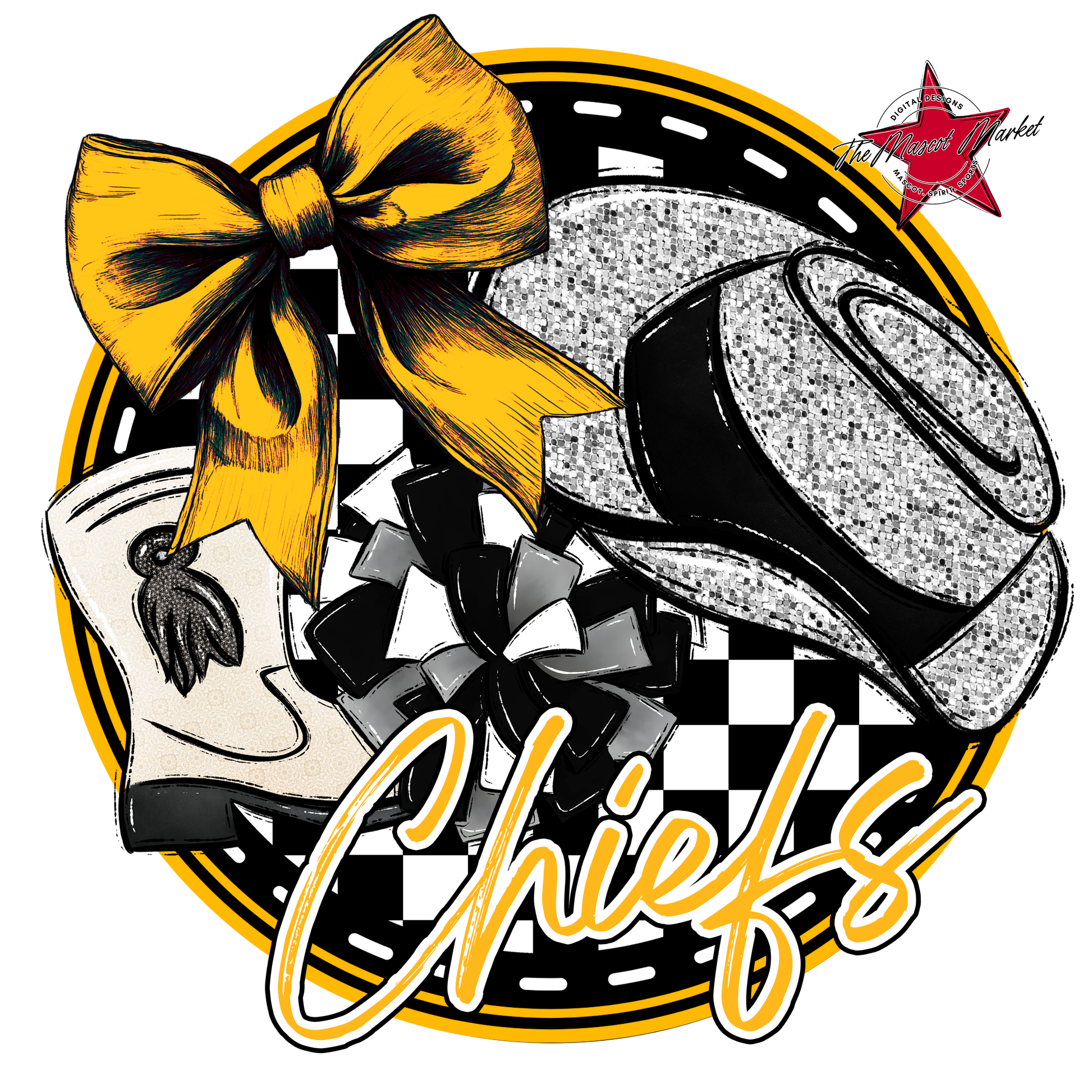 Chiefs Circle Drillteam Design-Yellow