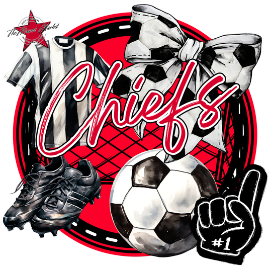Chiefs Circle Soccer Design-Red