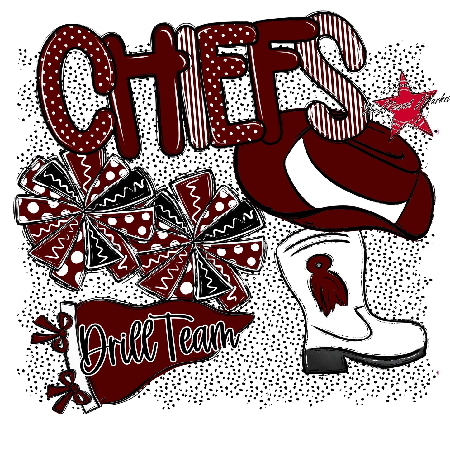 Chiefs Drillteam Spirit-Maroon