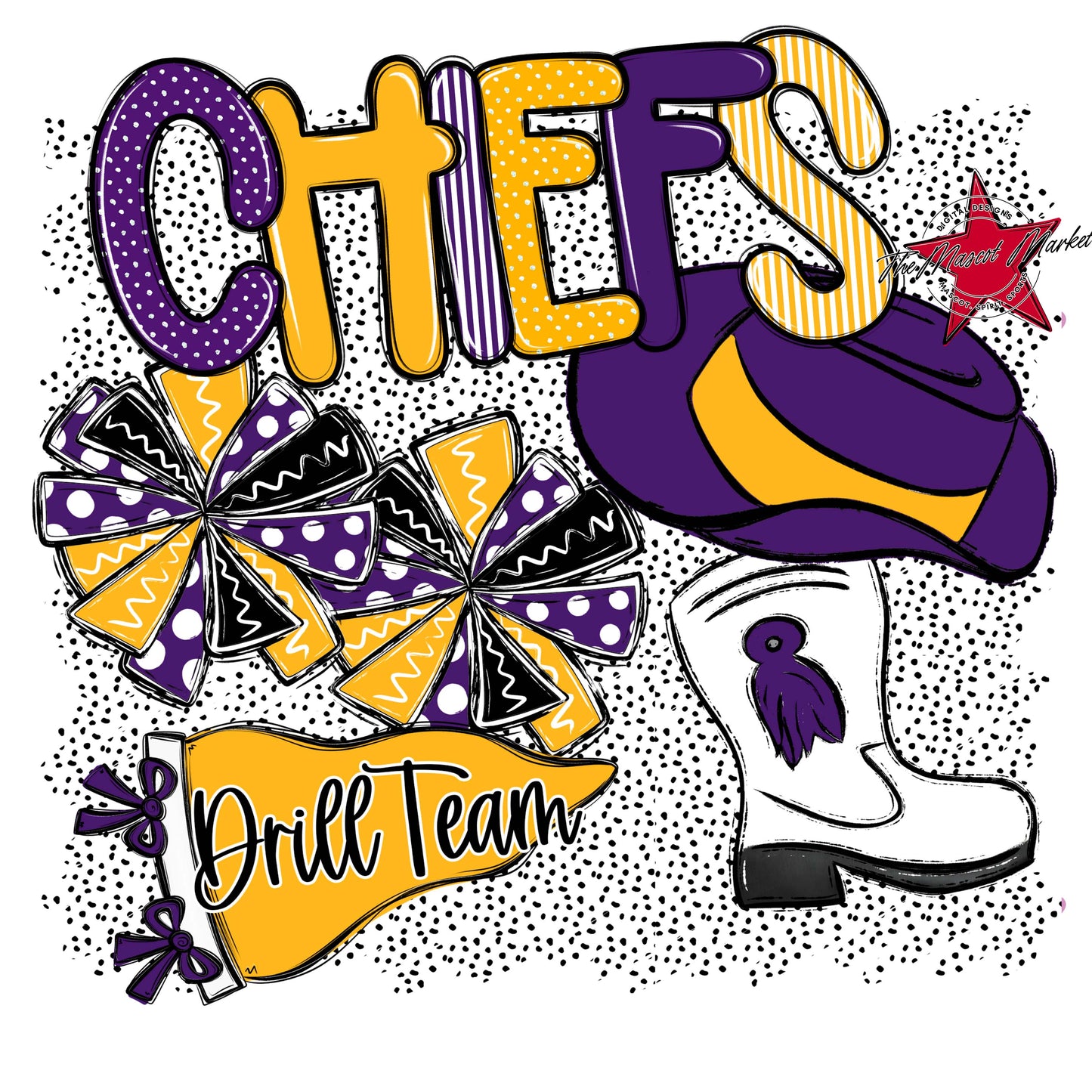 Chiefs Drillteam Spirit-Purple & Yellow