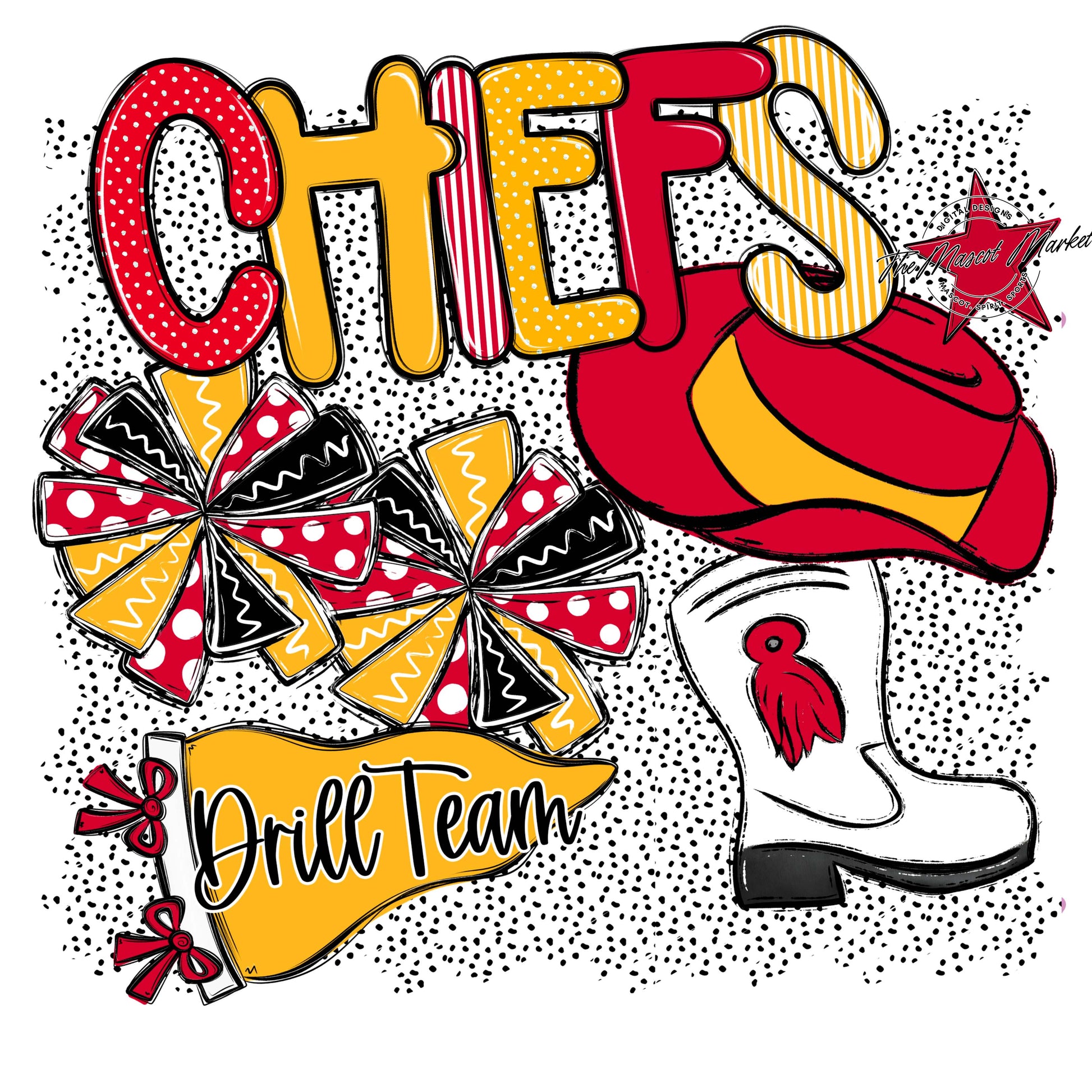 Chiefs Drillteam Spirit-Red & Yellow