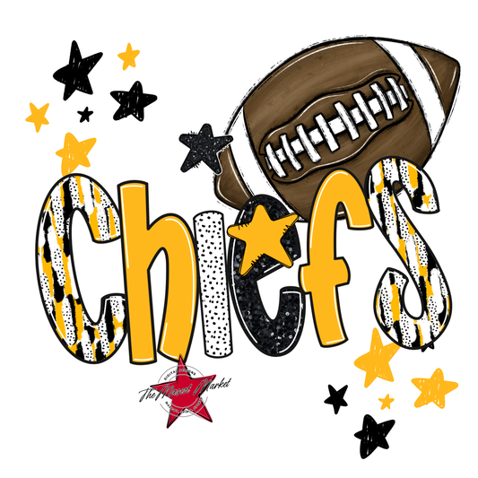 Chiefs Football Scrape-Yellow