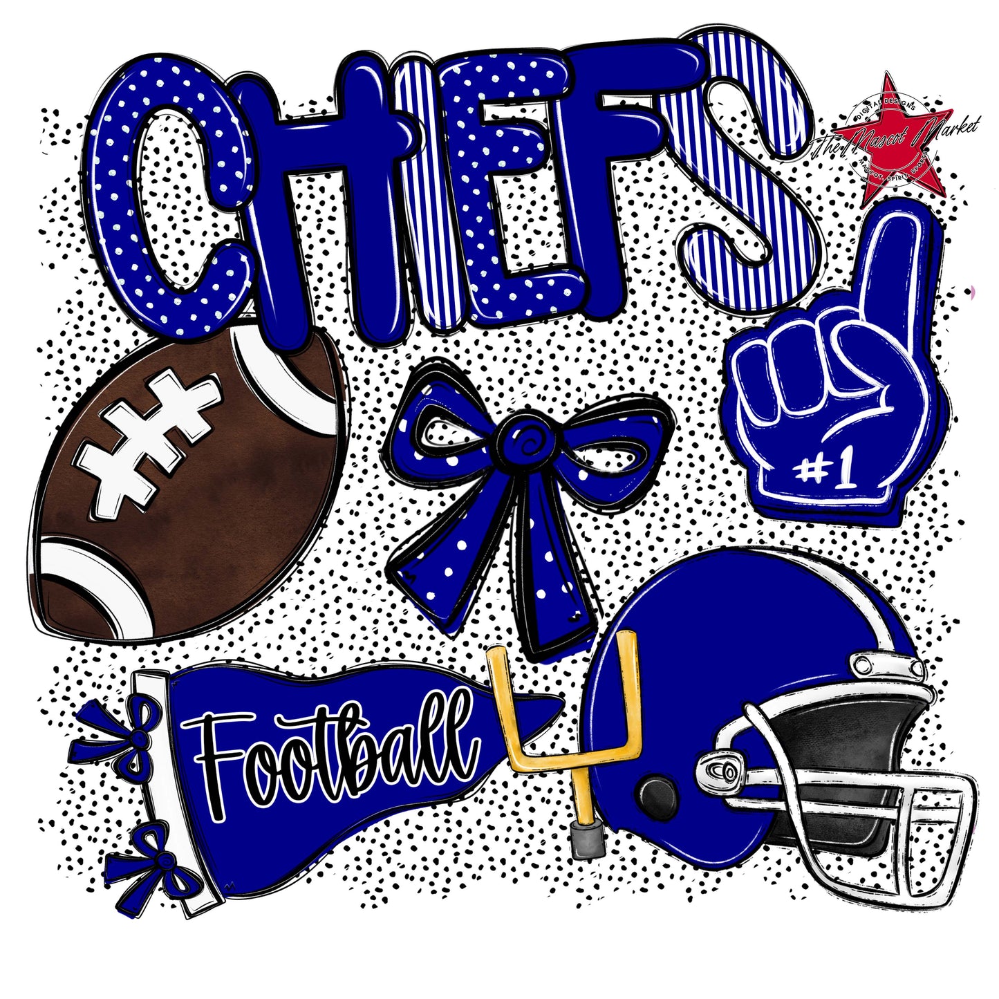 Chiefs Football Spirit-Blue