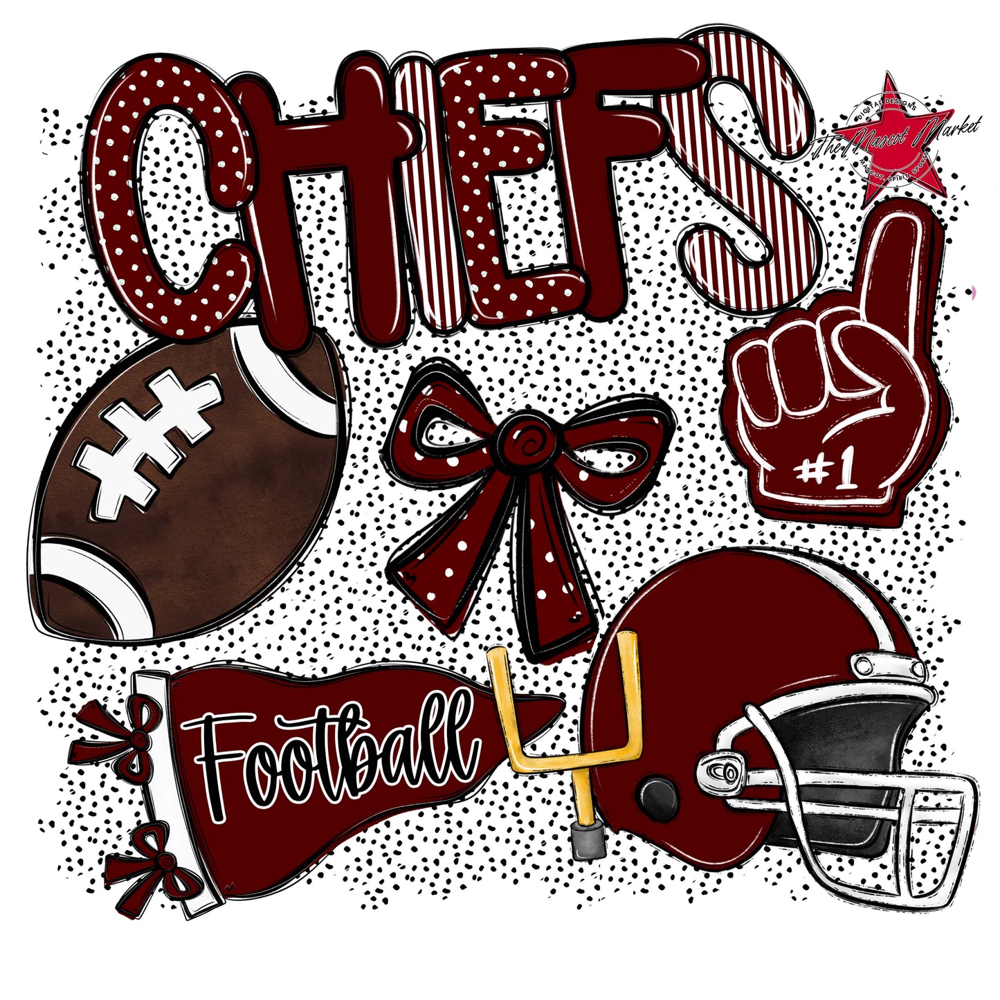 Chiefs Football Spirit-Maroon