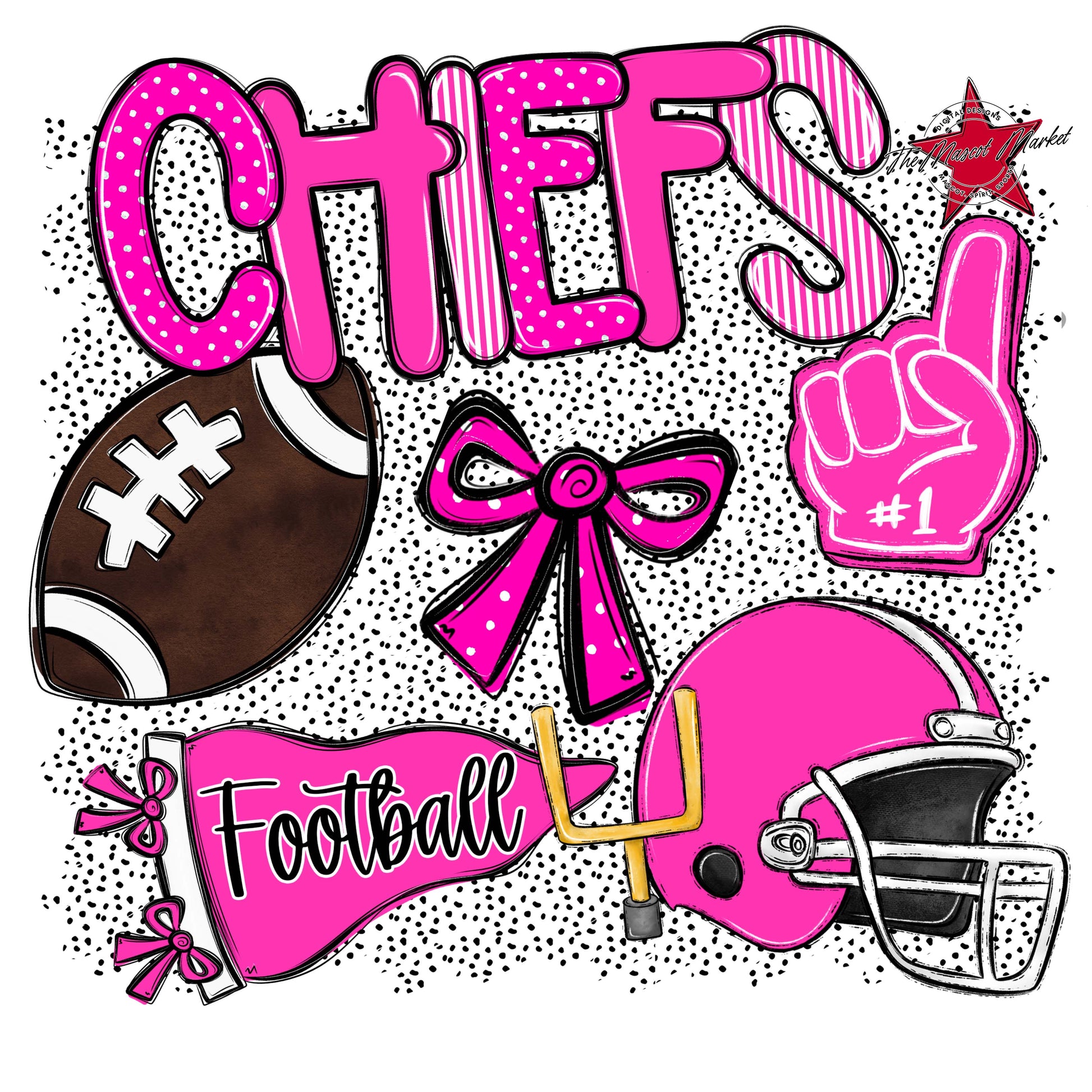 Chiefs Football Spirit-Pink