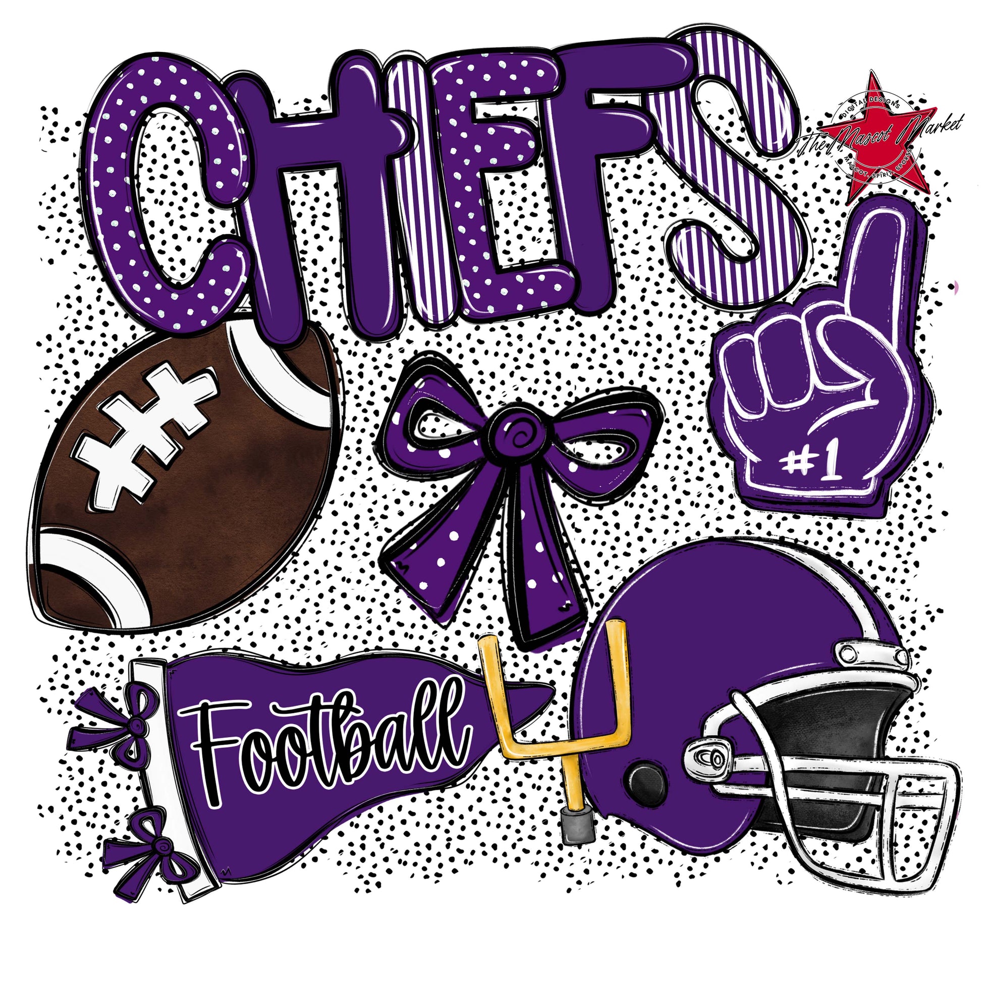 Chiefs Football Spirit-Purple