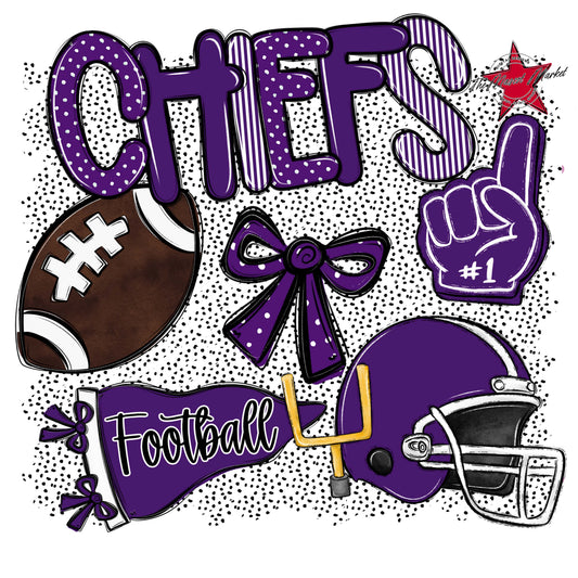 Chiefs Football Spirit-Purple