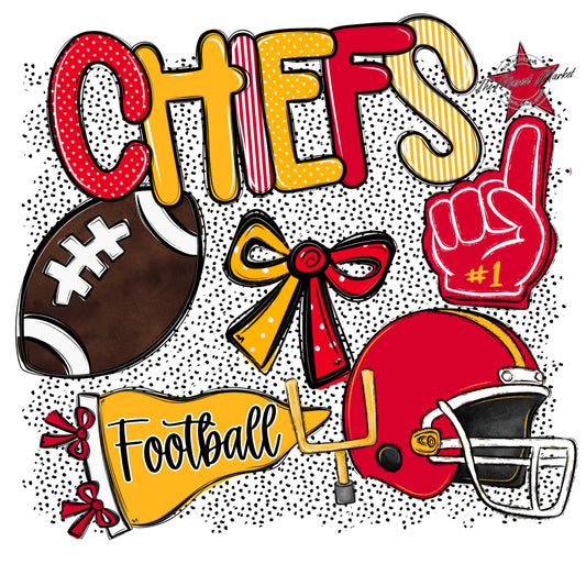 Chiefs Football Spirit-Red & Yellow