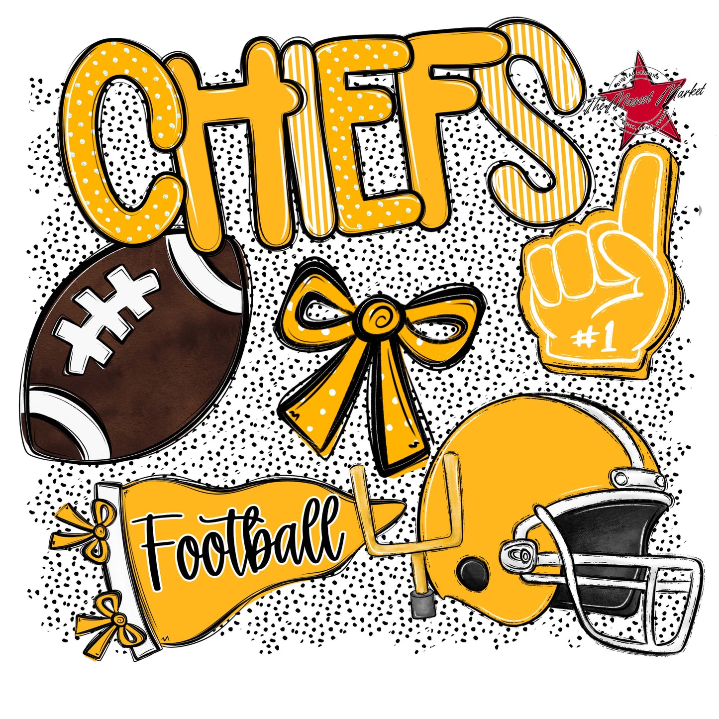 Chiefs Football Spirit-Yellow