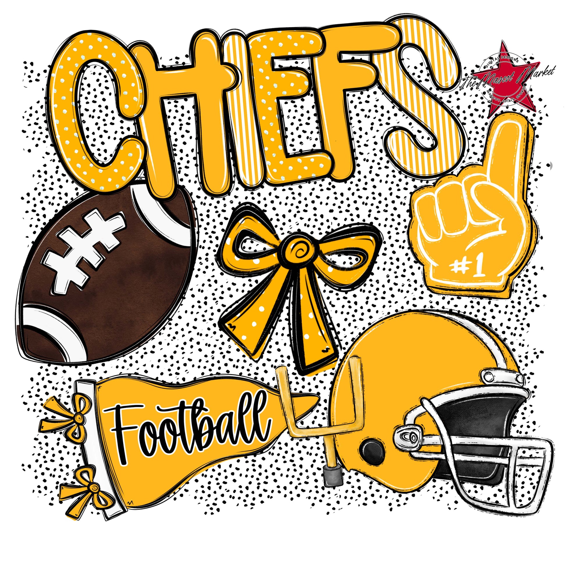 Chiefs Football Spirit-Yellow