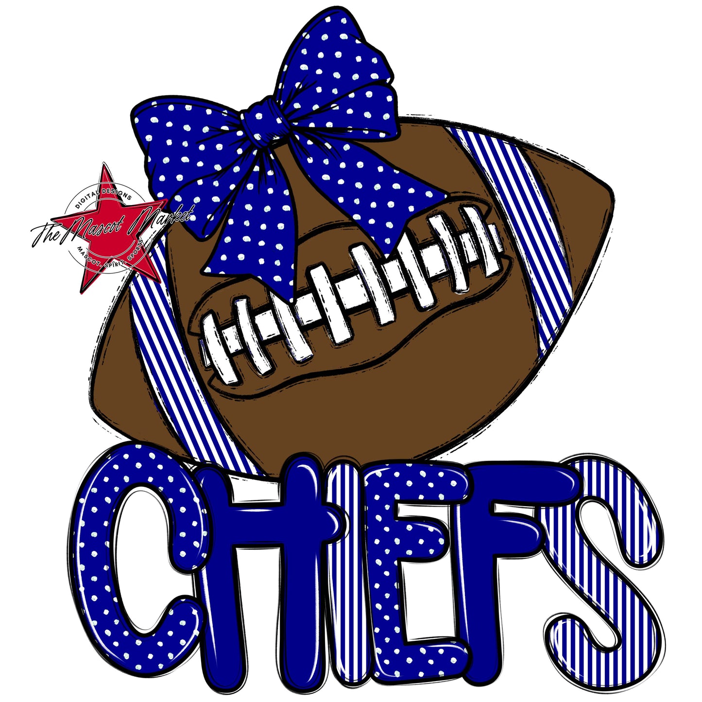 Chiefs Football Spirit Design-Blue