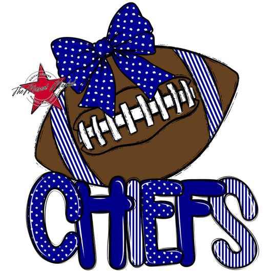 Chiefs Football Spirit Design-Blue