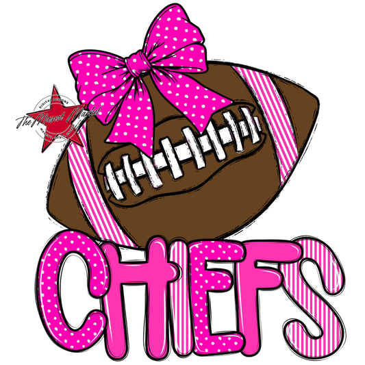 Chiefs Football Spirit Design-Pink