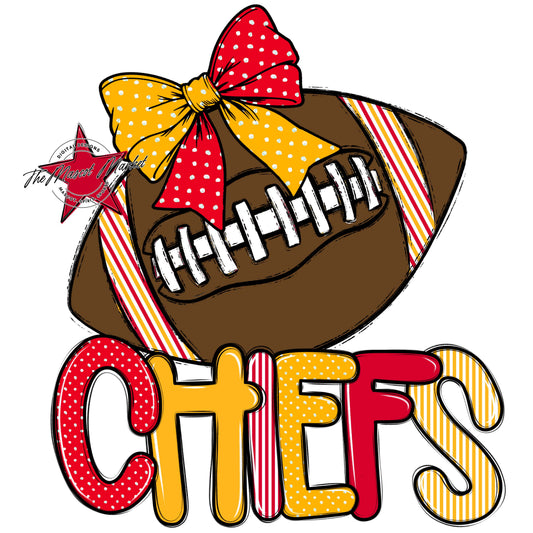 Chiefs Football Spirit Design-Red & Yellow