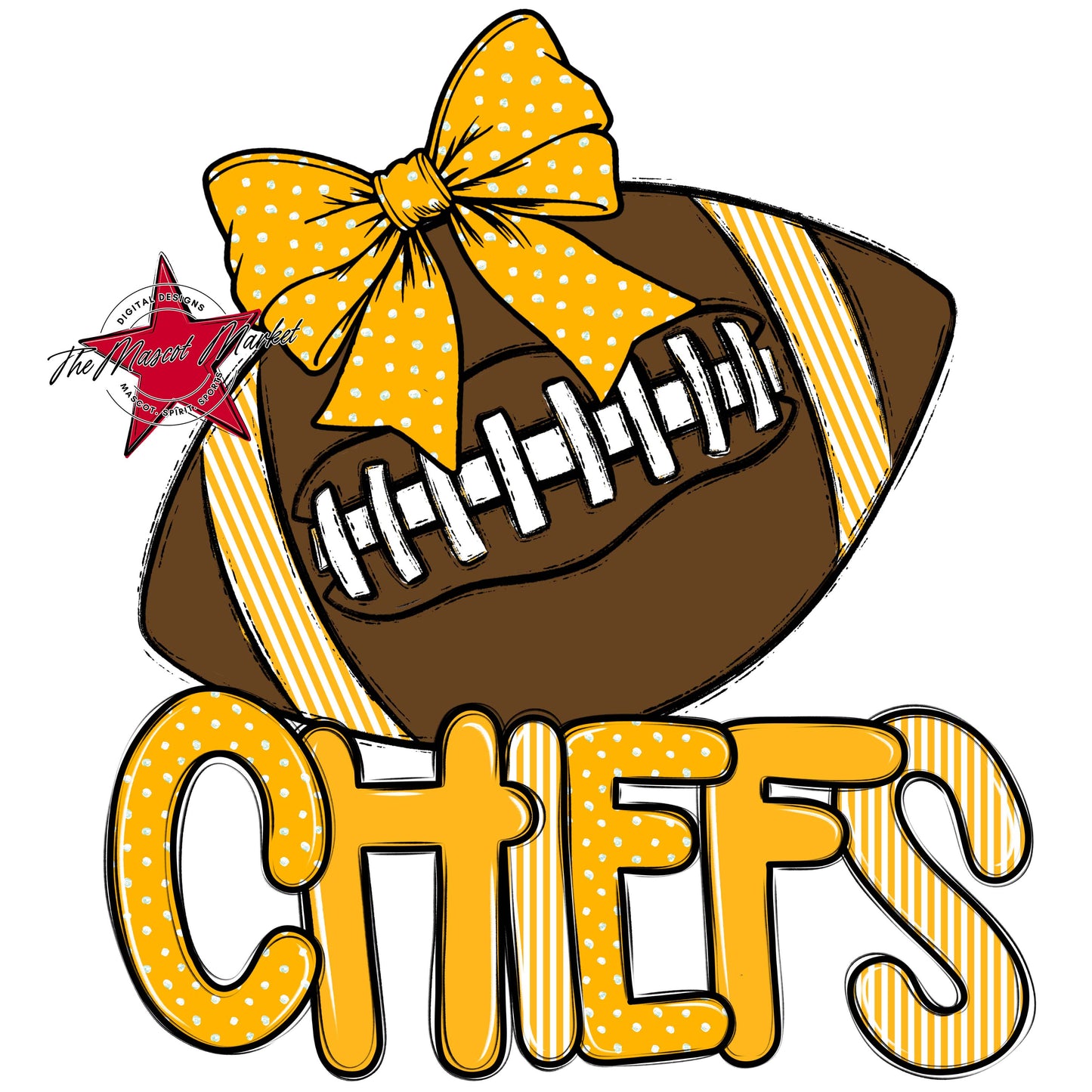 Chiefs Football Spirit Design-Yellow
