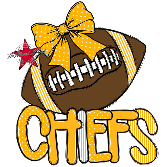 Chiefs Football Spirit Design-Yellow