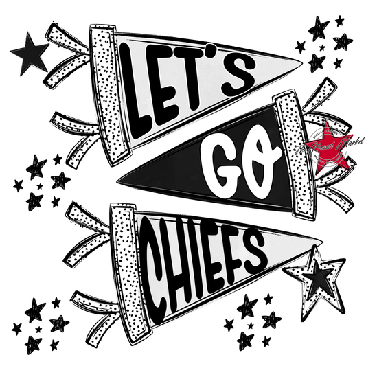 Chiefs Let's Go Flag Design-Black